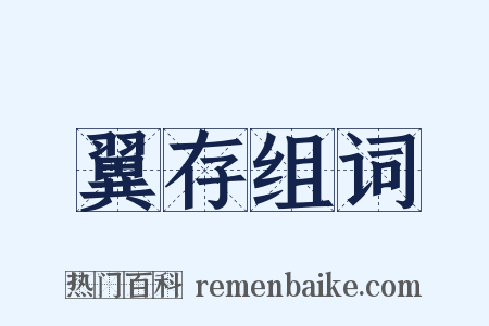 翼存组词是什么意思的图片